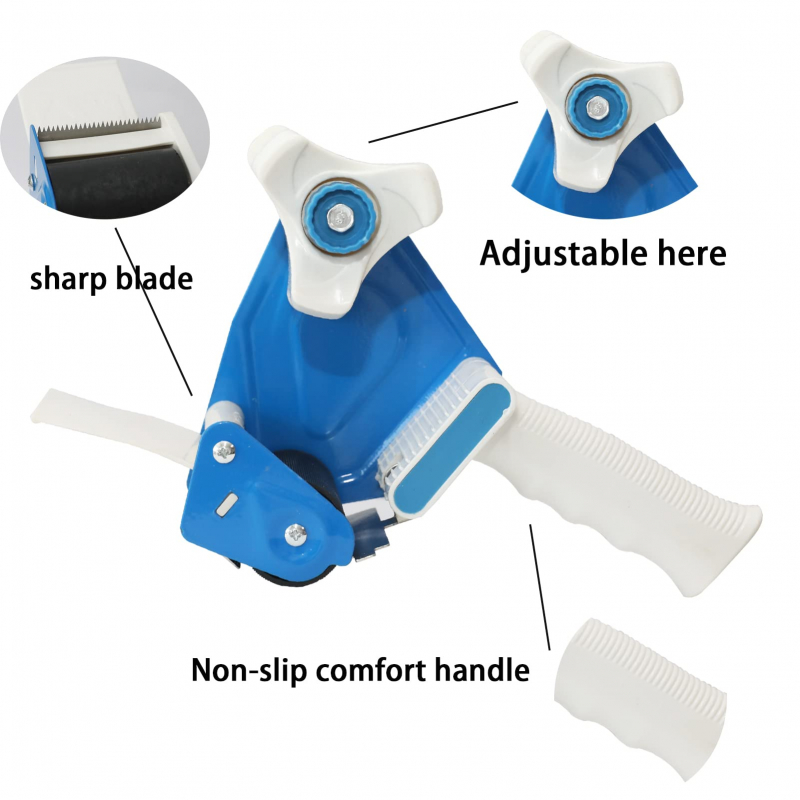 Tape Dispenser For 2&Quot; Tape, Dispenser Gun Seal Packing For Shipping, Moving, Carton And Box Sealing T15008 4 Tape Dispenser For 2&Quot; Tape, Dispenser Gun Seal Packing For Shipping, Moving, Carton And Box Sealing T15008