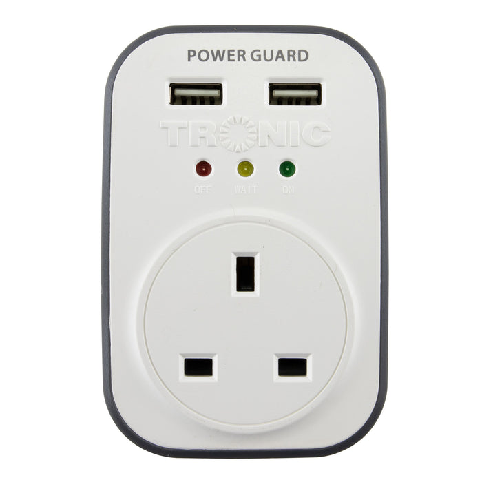 Tronic Power Guard With 2 Usb Ports 13Amps 1 Tronic Power Guard With 2 Usb Ports 13Amps