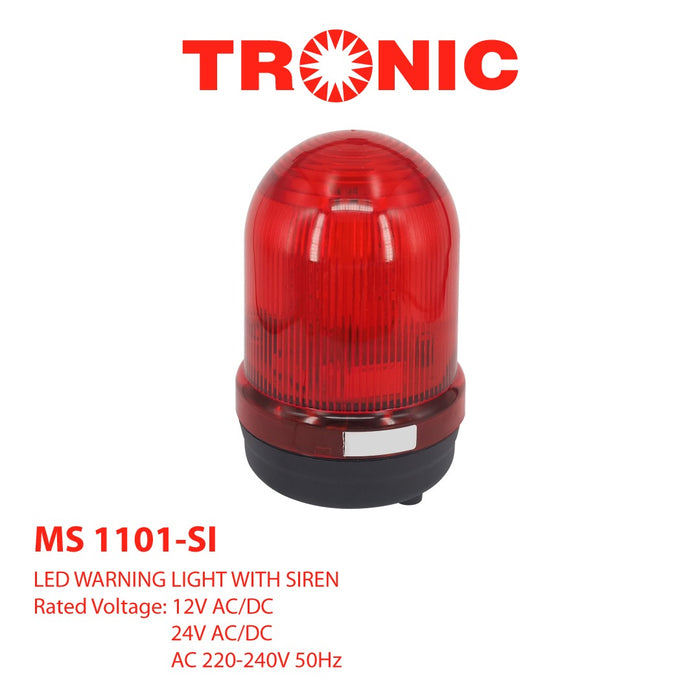 Tronic Led Warning Light With Siren 2 Tronic Led Warning Light With Siren
