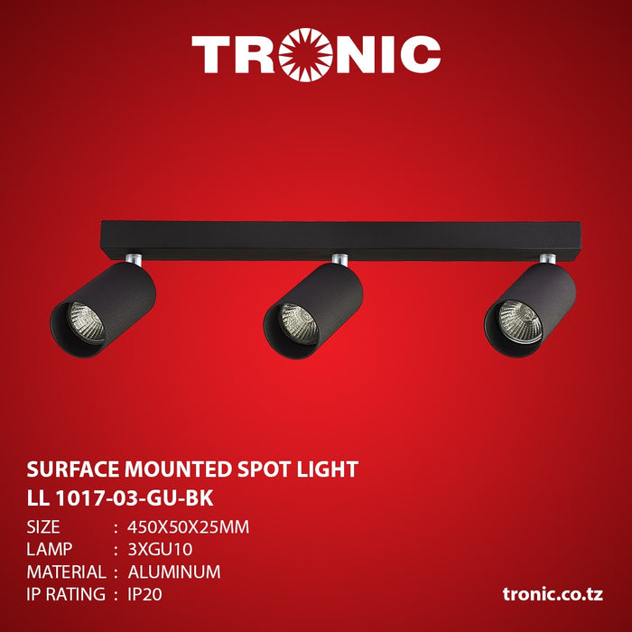 Tronic Triple Surface Mounted Spotlight 3 Tronic Triple Surface Mounted Spotlight