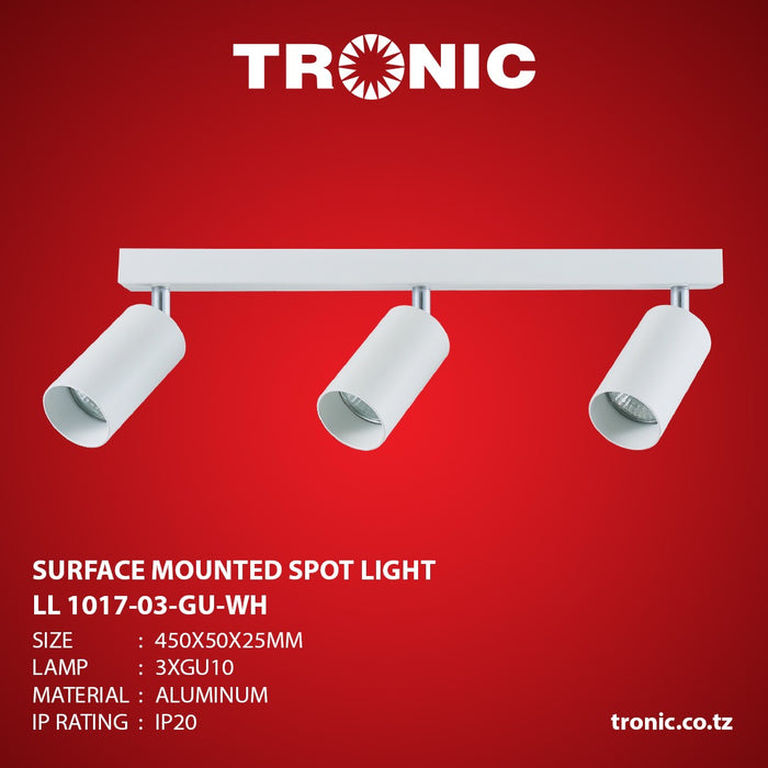 Tronic Triple Surface Mounted Spotlight 4 Tronic Triple Surface Mounted Spotlight