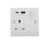 Tronic Single Switch Socket with Type C + USB
