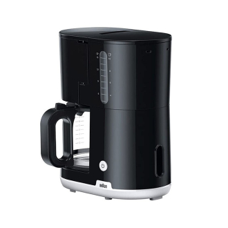 Braun Coffee Maker Breakfast 1, 1000W Black AromaCafe OptiBrew System Automatic Shut Off Coffee Maker for up to 10 Cups KF101AI