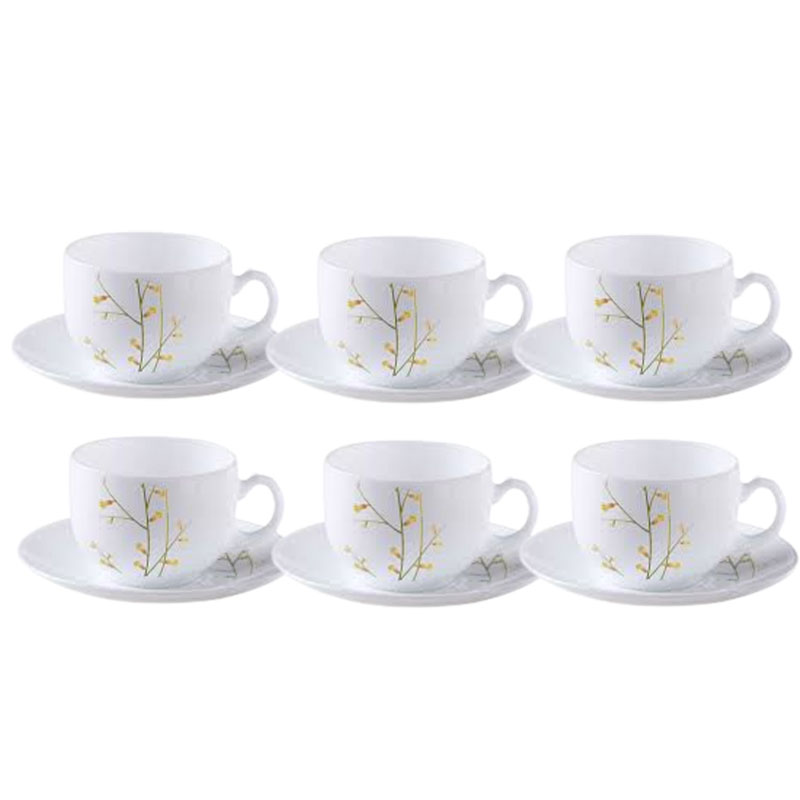 La Opala Cup &Amp; Saucer 6Pcs Set Citron Weave 220Ml Lw022 1 La Opala Cup &Amp; Saucer 6Pcs Set Citron Weave 220Ml Lw022