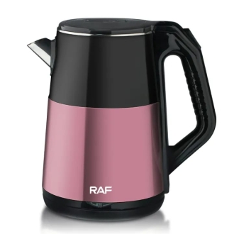 RAF Electric Cordless Kettle 2.5L 2000W, BPA Free Interior, 360° Swivel Base, Automatic Switch Off, High Quality Stainless Steel R.7819