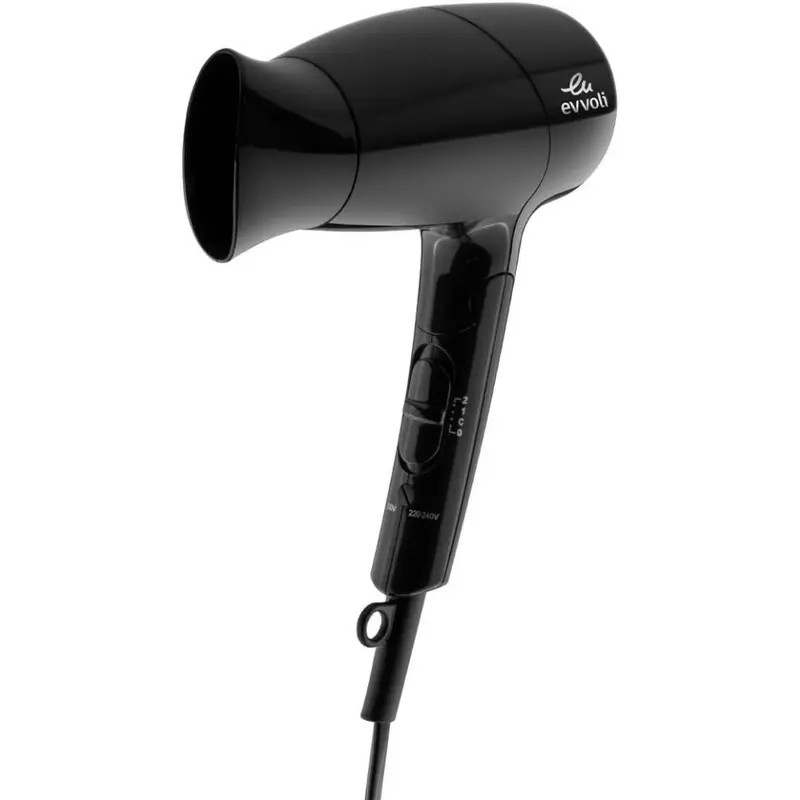 Evvoli Hair Dryer 1500W With 4 Speeds, Foldable Handle Black Evhc-Hd1500B 2 Evvoli Hair Dryer 1500W With 4 Speeds, Foldable Handle Black Evhc-Hd1500B