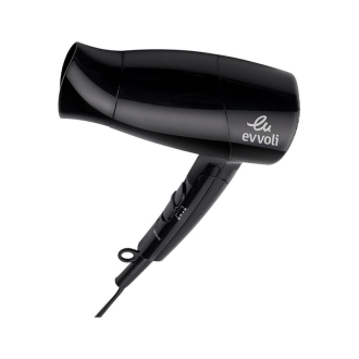 Evvoli Hair Dryer 1500W with 4 Speeds, Foldable Handle Black EVHC-HD1500B