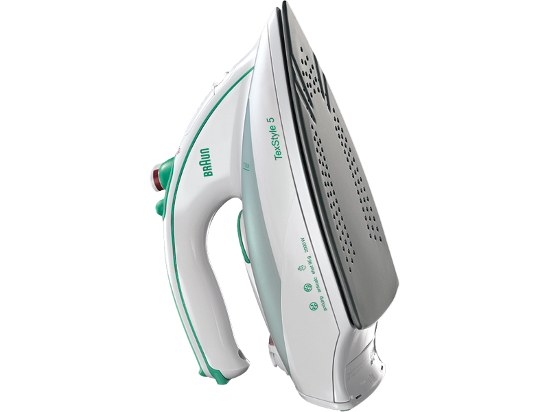 Braun Steam Iron 300Ml Tank Dry And Spray Function 2000W Ts510 Adjustable Temperature Technology Ceramic Nonstick Plate 95G Per Min Vertical Steam Shot 1 Braun Texstyle 5 Steam Iron - Eloxal Sole Plate Anti-Drip System 300Ml Water Tank Capacity Ts510