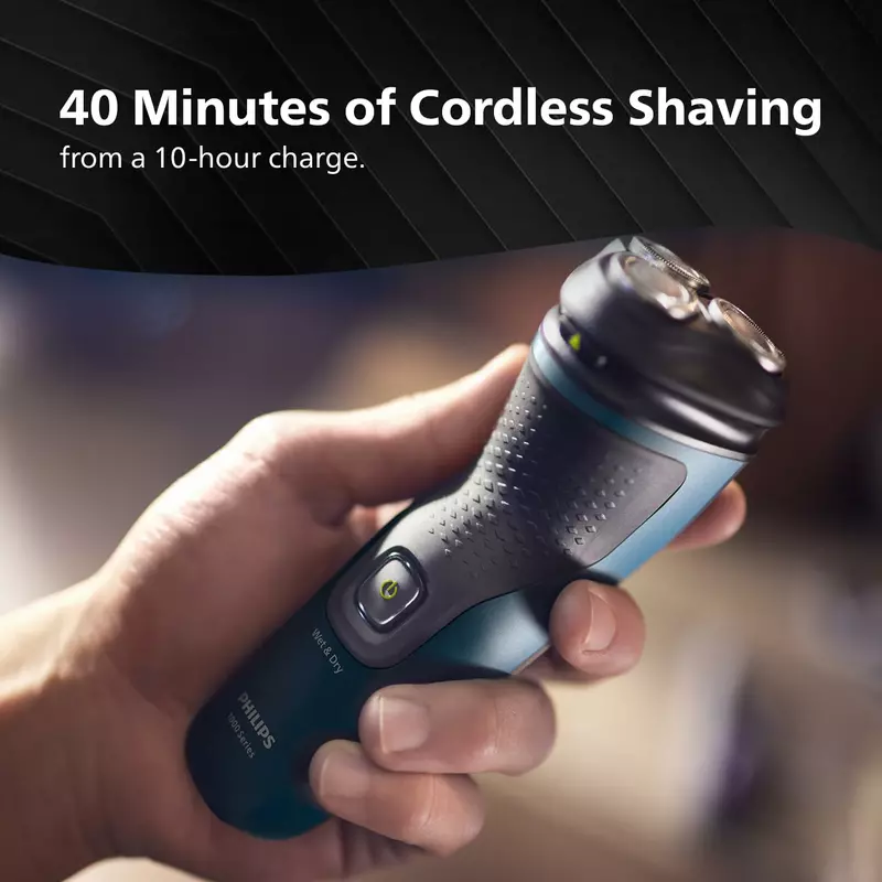 Philips Electric Cordless Shaver Comfortcut Blades, 3D Floating Heads, Shave Wet &Amp; Dry, One-Touch Open 1000 Series S1151 9 Philips Electric Cordless Shaver Comfortcut Blades, 3D Floating Heads, Shave Wet &Amp; Dry, One-Touch Open 1000 Series S1151