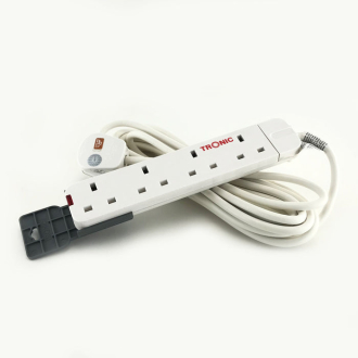 Tronic 4 Way Extension Socket with 10 Metre Cable