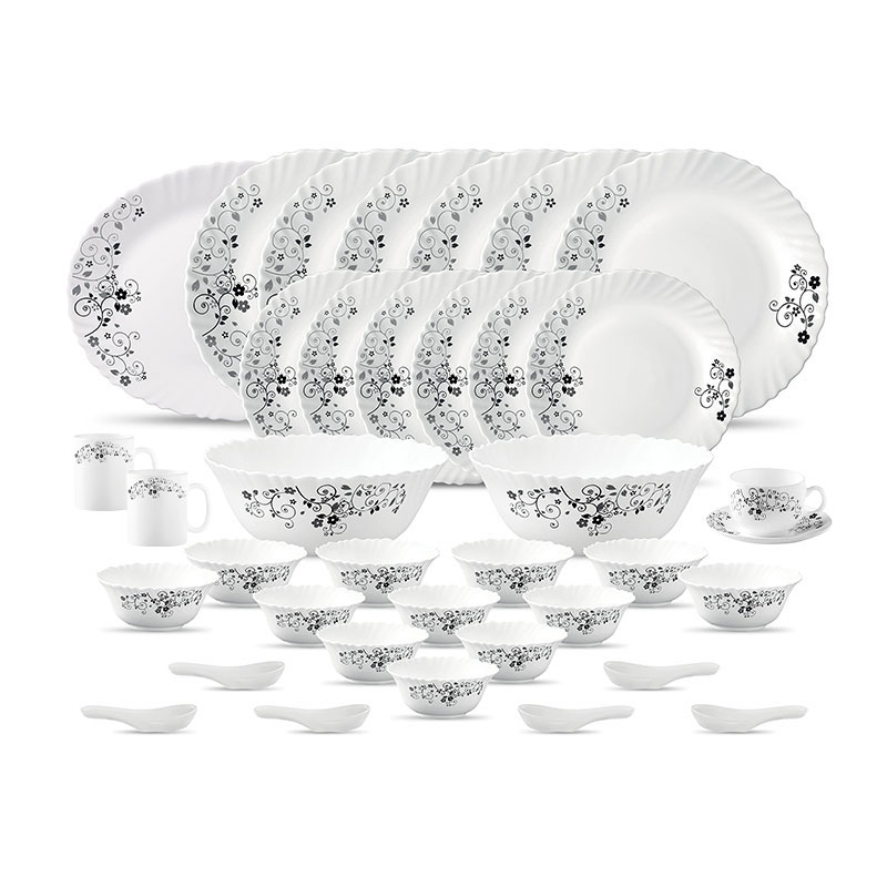 La Opala Dinner Set Mystrio Black Classique 47 Pieces Lm047 1 La Opala Dinner Set Mystrio Black Classique 47 Pieces Lm047