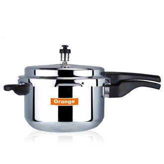 Orange Pressure Cooker 5L Deluxe Aluminium Outer Lid O-5