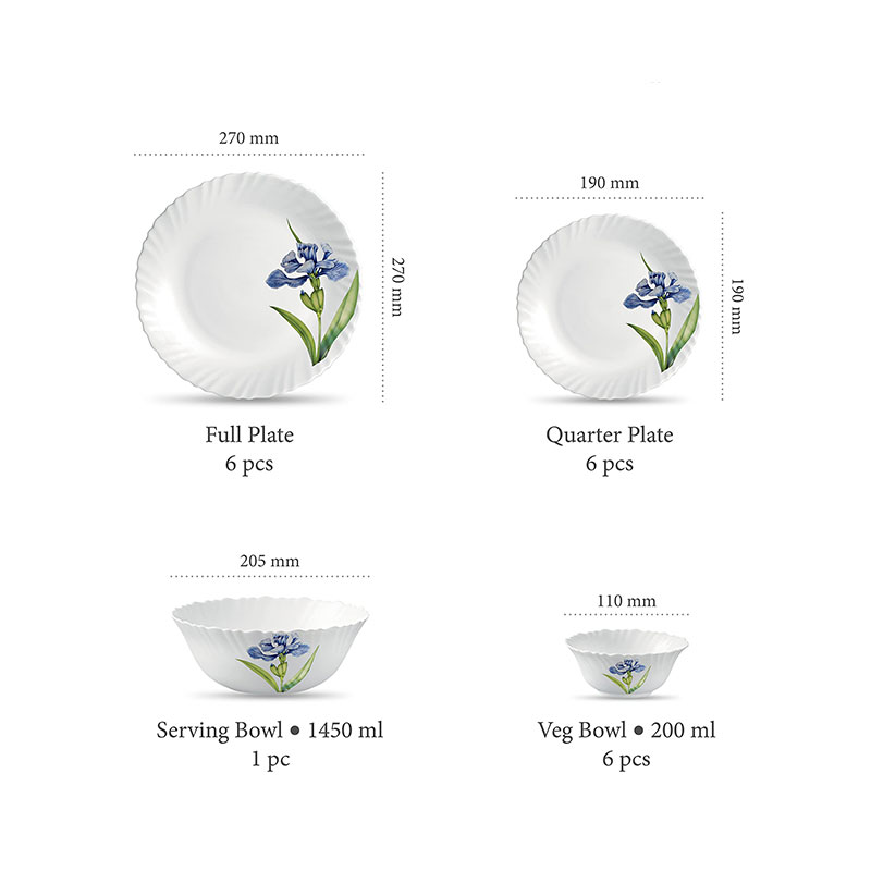 La Opala Dinner Set Royal Iris Classique 20 Pieces Lr020 6 La Opala Dinner Set Royal Iris Classique 20 Pieces Lr020