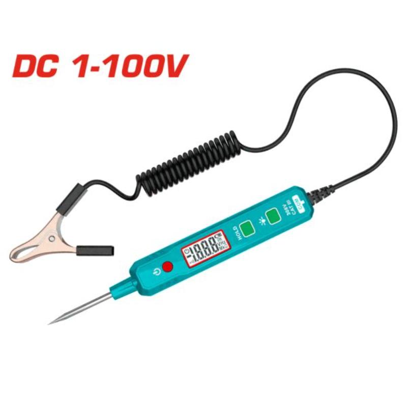 Total Multimeter Automotive Circuit Tester Dc 1-100V 2700Mm With Digital Display, Flashlight, Backlight Tht417506 2 Total Multimeter Automotive Circuit Tester Dc 1-100V 2700Mm With Digital Display, Flashlight, Backlight Tht417506
