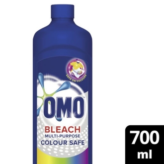 Omo Multipurpose Bleach Color Safe 700ml Removes Tough Stains and Kills 99.9% of Germs 68689536 (Pack of 3)