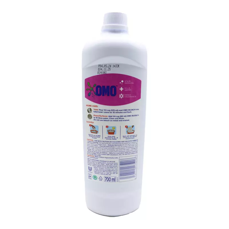 Omo Bleach Lavender Multi-Purpose Stain Remover 700Ml 64348175 (Pack Of 3) 2 Omo Bleach Lavender Multi-Purpose Stain Remover 700Ml 64348175 (Pack Of 3)