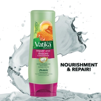 Vatika Conditioner Repair & Restore, Enriched with Egg & Honey, Nourishes Hair Roots, for Damaged Hair & Split-ends, 400ml (Pack of 3)