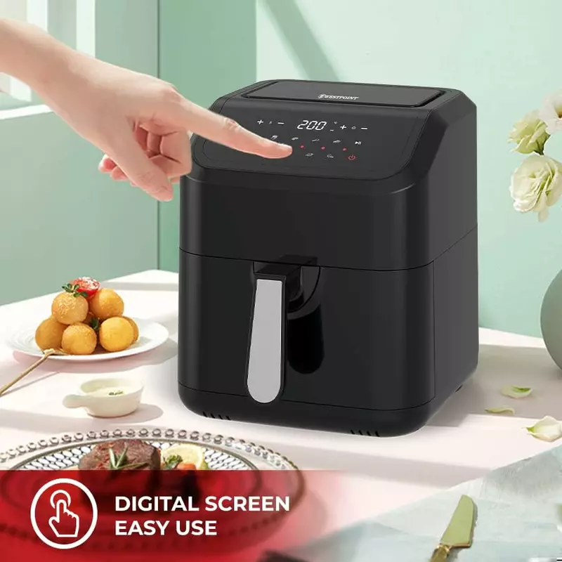 Westpoint Air Fryer 5.0L 1400-1600W, Digital Display, Adjustable Temperature, Healthy Low Oil Fryer Wafy-501623.Dn 6 Westpoint Air Fryer 5.0L 1400-1600W, Digital Display, Adjustable Temperature, Healthy Low Oil Fryer Wafy-501623.Dn
