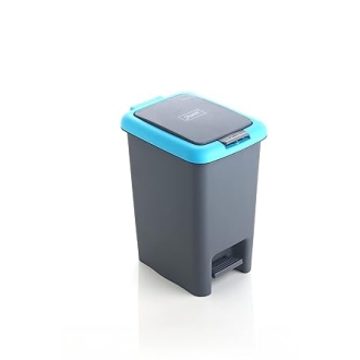 Apex Push and Pedal Dustbin 6.5l Capacity Plastic Lightweight Unbreakable 450445