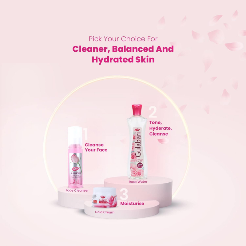 Dabur Gulabari Rose Water With No Paraben, Cleanses, Hydrates &Amp; Moisturises Skin, Balances &Amp; Restores Skin'S Ph Levels, For All Skin Types 250Ml - Set Of 3 Pcs 7 Dabur Gulabari Rose Water With No Paraben, Cleanses, Hydrates &Amp; Moisturises Skin, Balances &Amp; Restores Skin'S Ph Levels, For All Skin Types 250Ml (Pack Of 6)