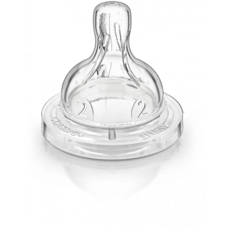 Philips Avent Teat Anti-Colic Slow Flow 2 Holes 1m+ 2's 632/27