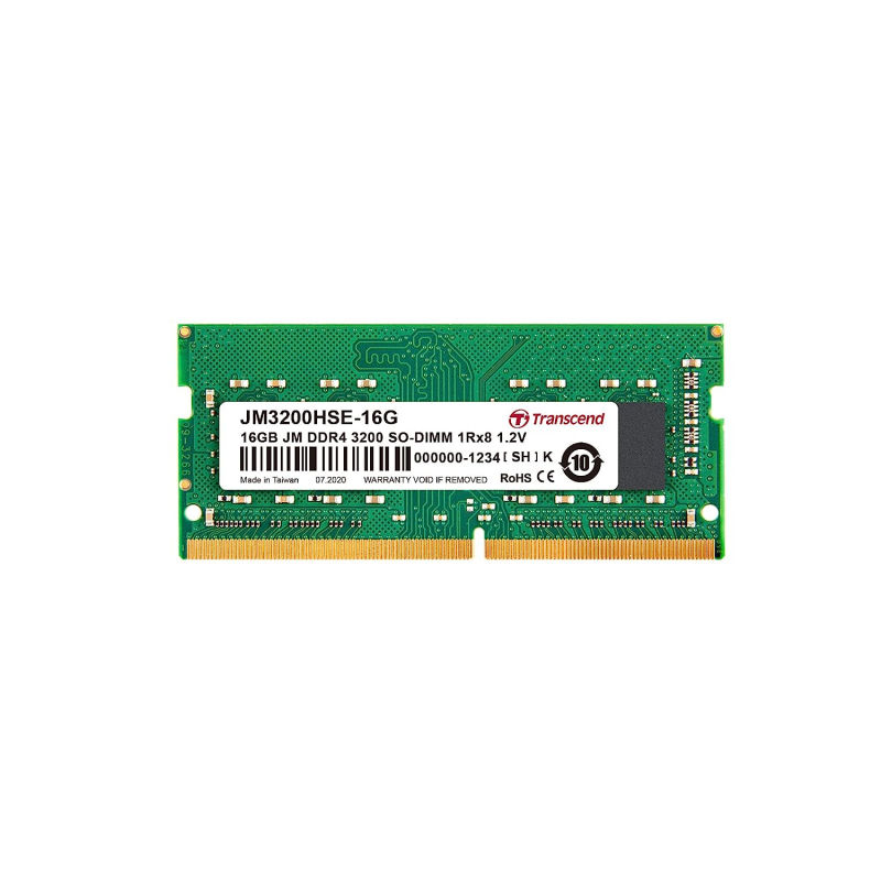 Transcend 16Gb Jm Ddr4 3200 So-Dimm 1Rx8 2Gx8 Cl22 1.2V Jm3200Hse-16G 1 Transcend 16Gb Jm Ddr4 3200 So-Dimm 1Rx8 2Gx8 Cl22 1.2V Jm3200Hse-16G