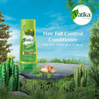 Vatika Conditioner Hair Fall Control, Natural Moisturizing Hair Conditioner for Women, All Hair Types, Scalp Hydrating Moisturizer, 200ml Wild Cactus (Pack of 3)
