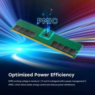 Transcend Desktop Memory Module - 8GB RAM DDR5 5600, U-DIMM, 1Rx16 Configuration, 1Gx16, CL46, 1.1V, JM5600ALG-8G.