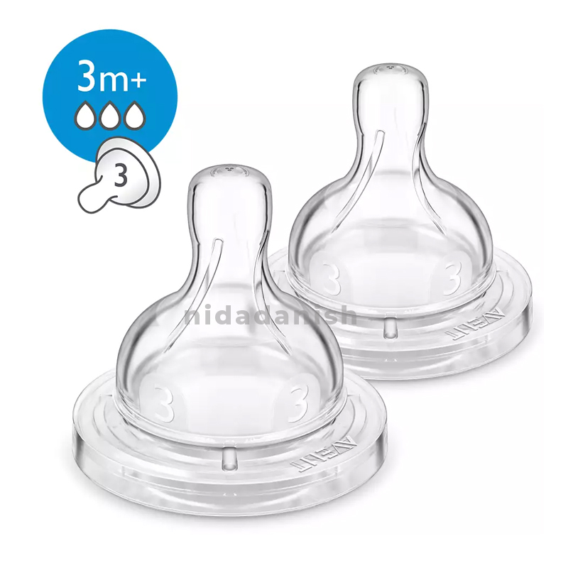 Philips Avent Teat Anti-Colic Medium Flow 3 Holes 3M+ 2'S 633/27 1 Philips Avent Teat Anti-Colic Medium Flow 3 Holes 3M+ 2'S 633/27
