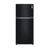 LG Refrigerator 506L Double Door, Top Freezer with Inverter Linear Compressor, Door Cooling+™, Hygiene Fresh+™ Black Glass GC-C702SGGU