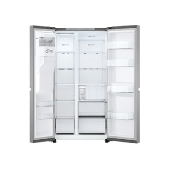 LG Refrigerator 641L Side by Side Door with Linear Cooling, Smart Inverter Compressor, ThinQ, Prime Silver GC-L257KLKW