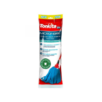 Tonkita Microfiber Antibacterial Mop, Mop with Ultra-Cleaning and Absorbent Microfibers, Suitable for All Types of Floors TK020 Set of 2