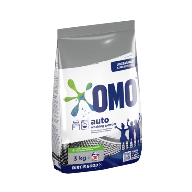 Omo Auto Washing Machine Detergent Powder 3Kg Unbeatable Stain Removal 34087097 (Pack Of 3) 2 Omo Auto Washing Machine Detergent Powder 3Kg Unbeatable Stain Removal 34087097 (Pack Of 3)