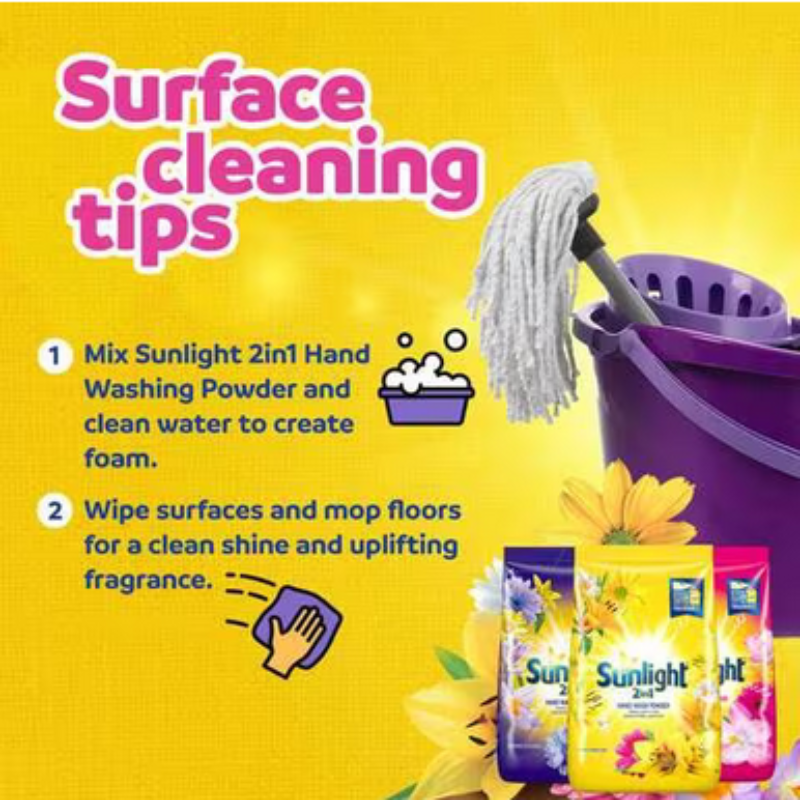 Sunlight Detergent Powder Lavander 500G Advanced Stain Removal, Outstanding Whiteness, Long-Lasting Freshness 68660793 (Pack Of 3) 4 Sunlight Detergent Powder Lavander 500G Advanced Stain Removal, Outstanding Whiteness, Long-Lasting Freshness 68660793 (Pack Of 3)