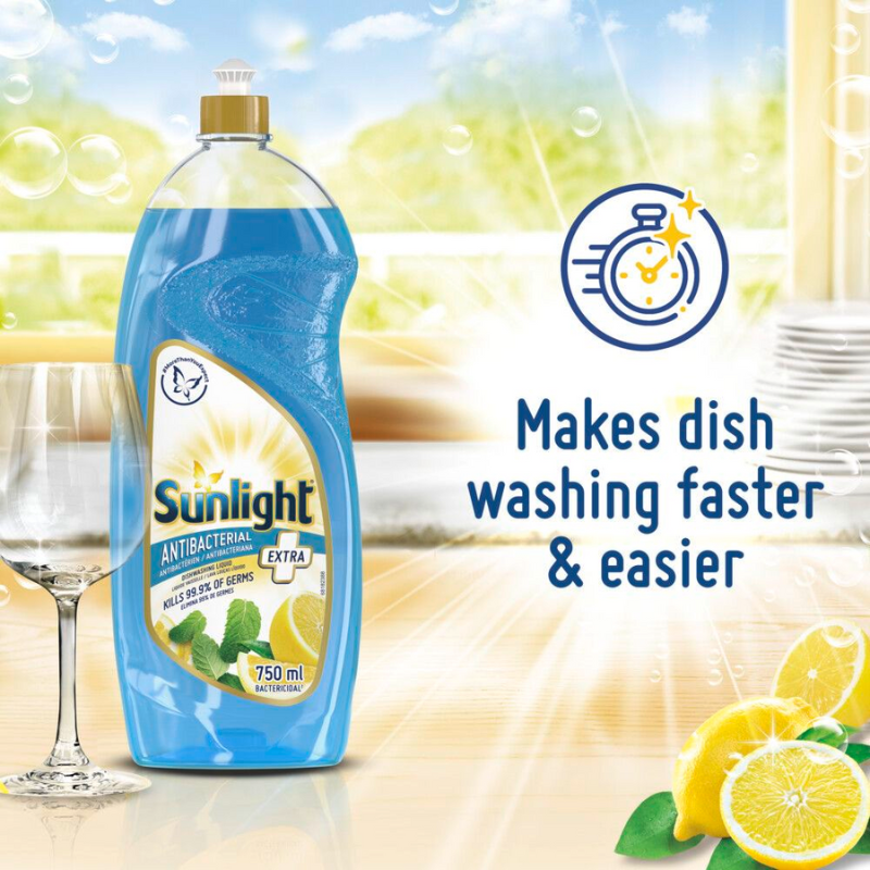 Sunlight Dish Washing Liquid Antibacterial 750Ml Sparkling Clean, Eco-Friendly And Time-Saving 68665419 (Pack Of 3Pcs) 6 Sunlight Dish Washing Liquid Antibacterial 750Ml Sparkling Clean, Eco-Friendly And Time-Saving 68665419 (Pack Of 3Pcs)
