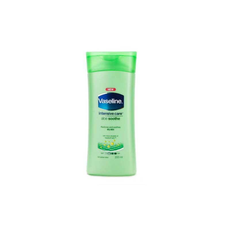 Vaseline Body Lotion Intensive Care Aloe Soothe 200Ml Non Sticky Lotion, Featherlight Formula With Non Greasy Feel 67315968 (Pack Of 3) 1 Vaseline Body Lotion Intensive Care Aloe Soothe 200Ml Non Sticky Lotion, Featherlight Formula With Non Greasy Feel 67315968 (Pack Of 3)