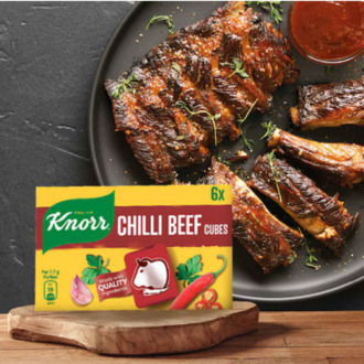Knorr Chilli Beef Cubes 8g For Delicious Meals Full of Flavour 69748849 (Pack of 3Pcs)