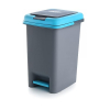 Apex Push and Pedal Dustbin 6.5l Capacity Plastic Lightweight Unbreakable 450445