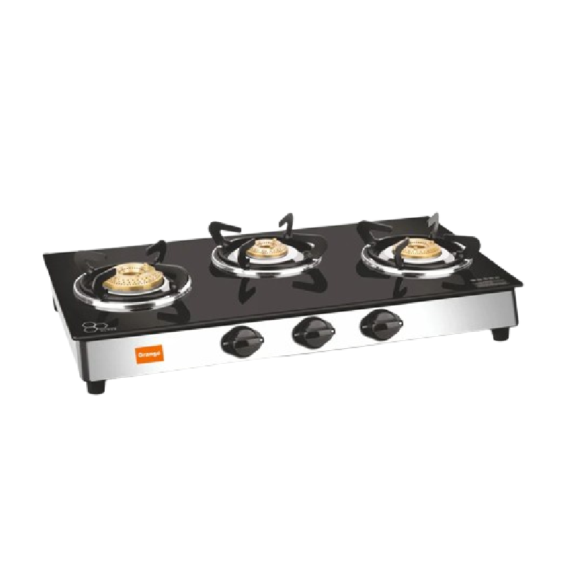 Orange Gas Stove Elegant 301 With 3 Burner, Toughened Glass Top Olpg275 1 Orange Gas Stove Elegant 301 With 3 Burner, Toughened Glass Top Olpg275