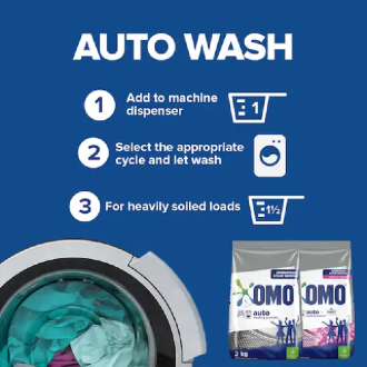 OMO Auto Washing Powder with Unbeatable Stain Removal Formula 4.5kg (Pack of 3pcs)