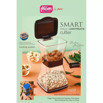 Supermom Smart Chilly and Dry fruit Cutter Manual Plastic Material Stainless Steel Blade 573591
