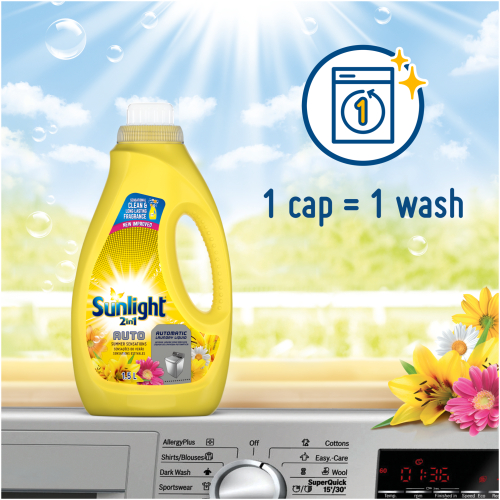 Sunlight Machine Wash 2In1 Auto Liquid 1.5L Summer Sensations - Set Of 3 Pcs 5 Sunlight Machine Wash 2In1 Auto Liquid 1.5L Summer Sensations