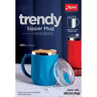 Apex Trendy Sipper Mug 400ml Spill and Leak Proof Unbreakable 450162