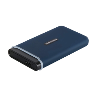 Transcend External SSD 1TB, PCIe to USB 3.1 Gen 2 Type-C, Transfer speeds up to 1,050 MB/s, Portable SSD, Rugged Solid State Drive, Type-A and Type-C cables, 3D NAND Flash Memory TS1TESD370C