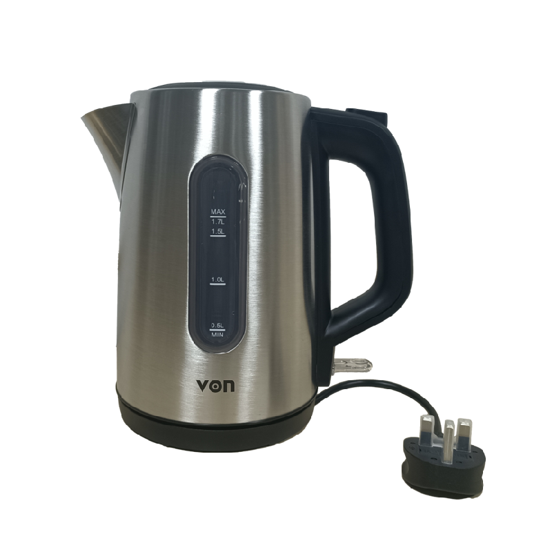 Von Cordless Kettle 1.7L 2200W With Boil Dry Protection Stainless Steel Vkcl17Sdx 1 Von Cordless Kettle 1.7L 2200W With Boil Dry Protection Stainless Steel Vkcl17Sdx