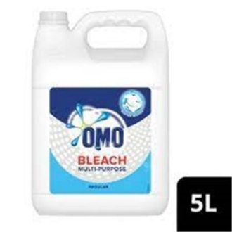 Omo Multipurpose Bleach Regular 5L Removes Tough Stains and Kills 99.9% of Germs 68912017 (Pack Of 3)