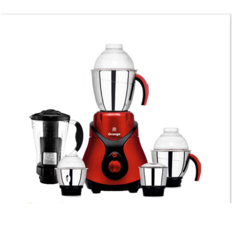 Orange Mixer Grinder 750W With 3Pcs Stainless Steel Jars, 1 Polycarbonate Juice Jar Bellona 1 Orange Mixer Grinder 750W With 3Pcs Stainless Steel Jars, 1 Polycarbonate Juice Jar Bellona