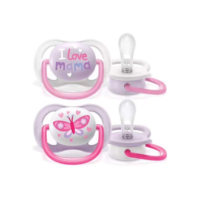 Philips Avent Soother Ultra Air Happy For Girl 0-6M 2'S 080/02 1 Philips Avent Soother Ultra Air Happy For Girl 0-6M 2'S 080/02