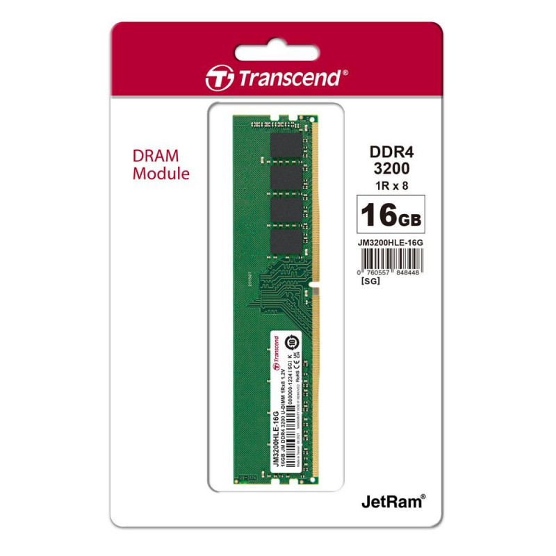Transcend Laptop Jetram Memory 16Gb Ddr4 3200 U-Dimm Jm3200Hle-16G 1 Transcend Laptop Jetram Memory 16Gb Ddr4 3200 U-Dimm Jm3200Hle-16G