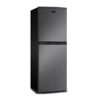 Von Refrigerator 195L Double Door, Top Freezer with Tropicalised Compressor, Inox VRT-196DRHX